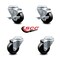 Service Caster 3 Inch Hard Rubber Wheel Swivel Bolt Hole Caster Set with 2 Brake SCC-BH20S314-HRS-2-TLB-2 - alternate 4